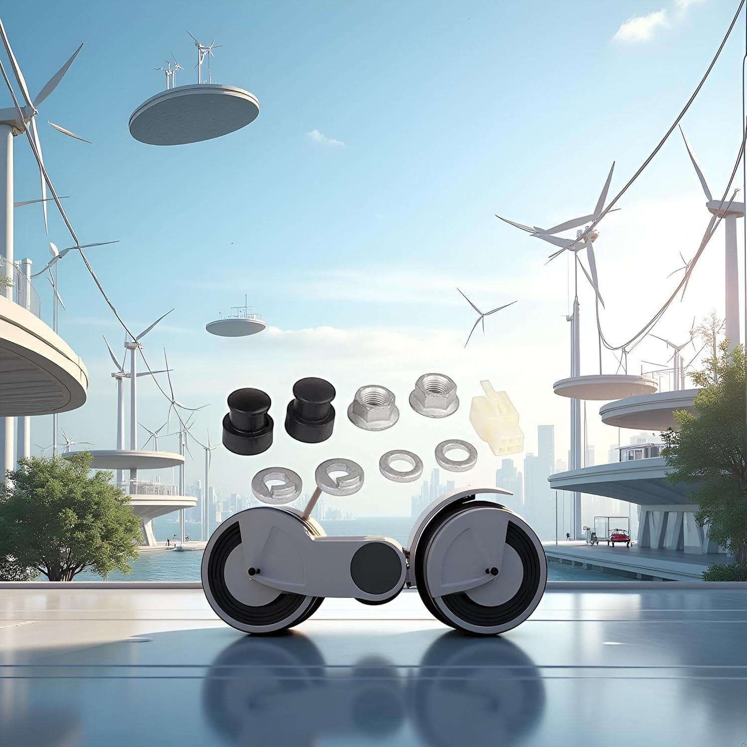 Set E-Bike Hub Motor 12mm con Tuerca y Arandela de Bloqueo