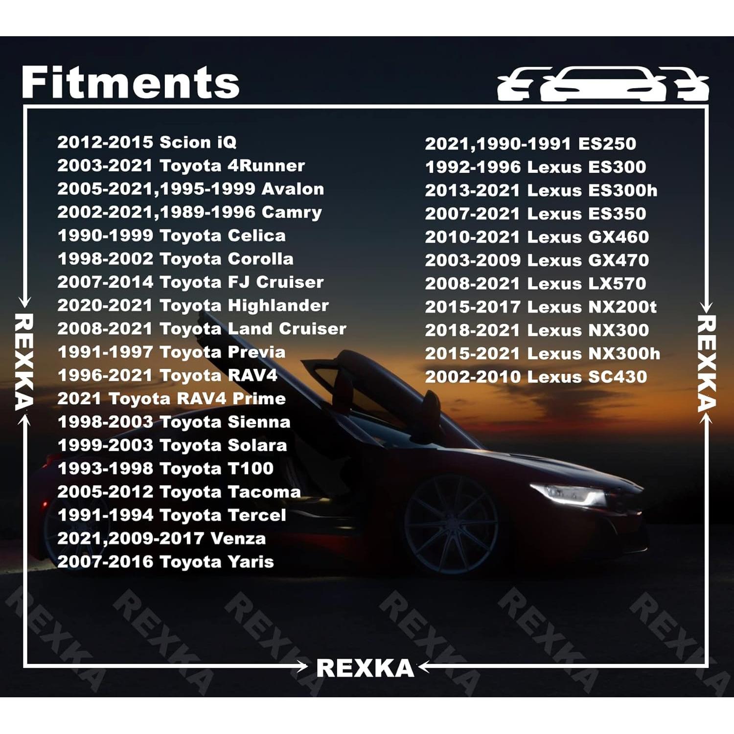 Kit de Guardabarros Rexka para Toyota Lexus - 20 Piezas