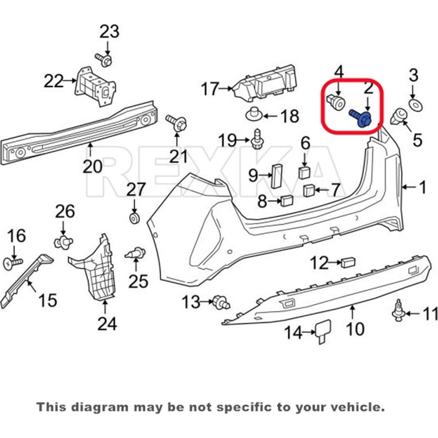 Kit de Guardabarros Rexka para Toyota Lexus - 20 Piezas