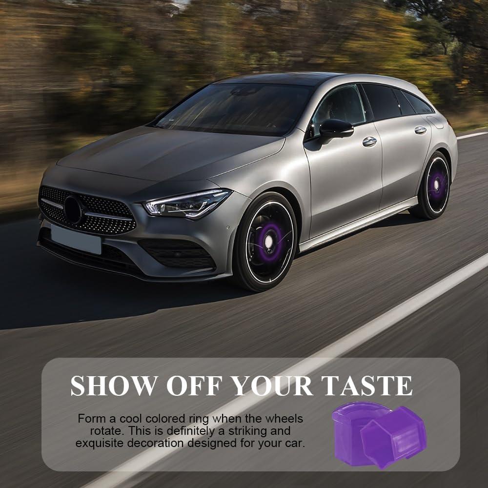 20 Cubiertas de Tuercas de Rueda 19mm Tecledsn Púrpura