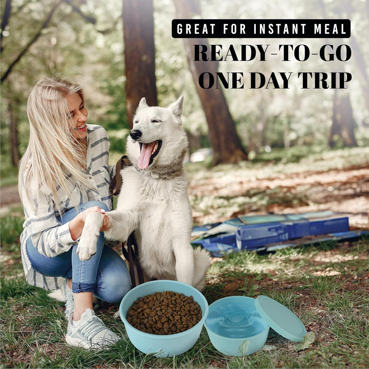 Tazones de Viaje para Perros AVERYDAY 2-en-1 0.29L y 0.57L