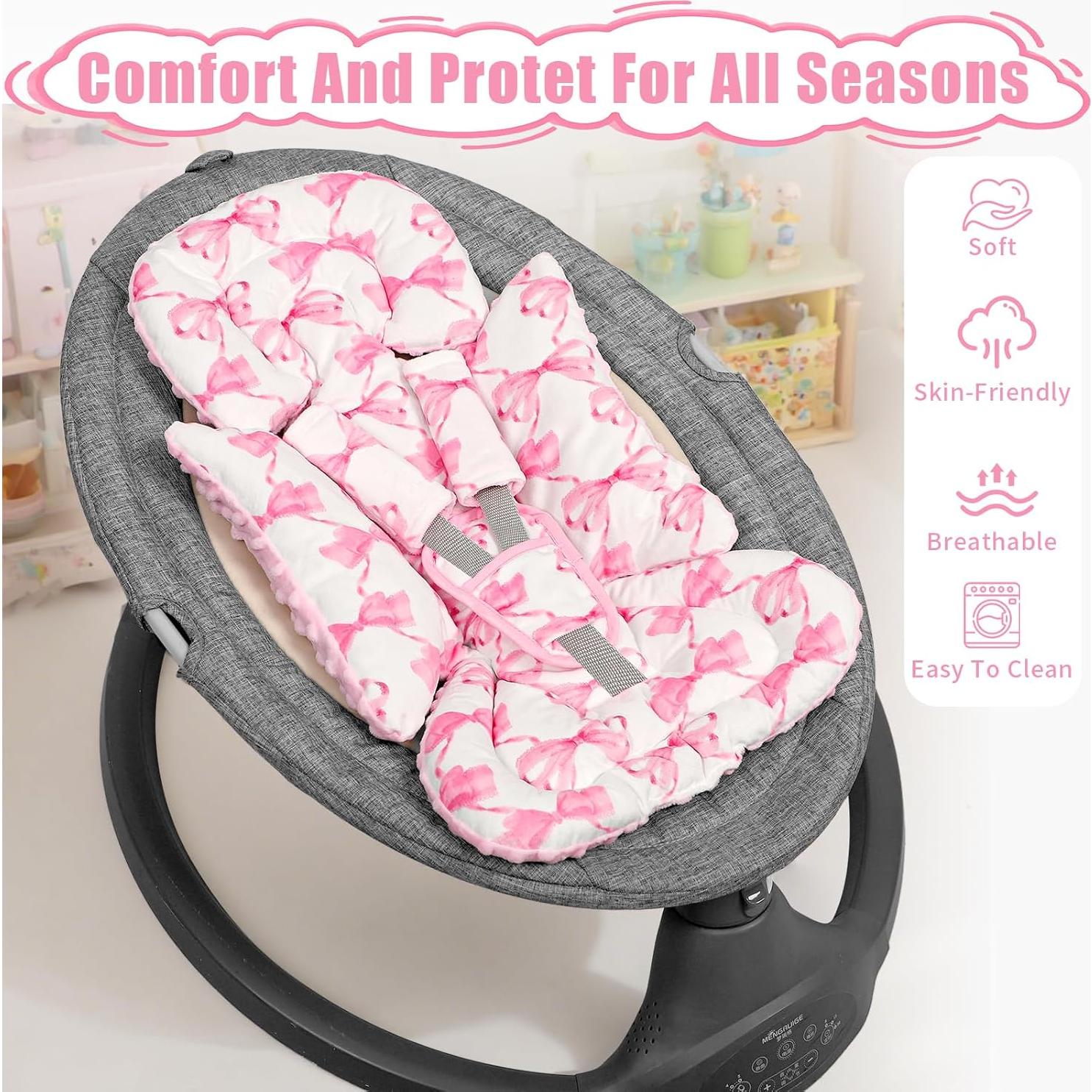 Inserto para Asiento de Auto Bebé HNHUAMING Rosa Suave 63.5x27.9cm