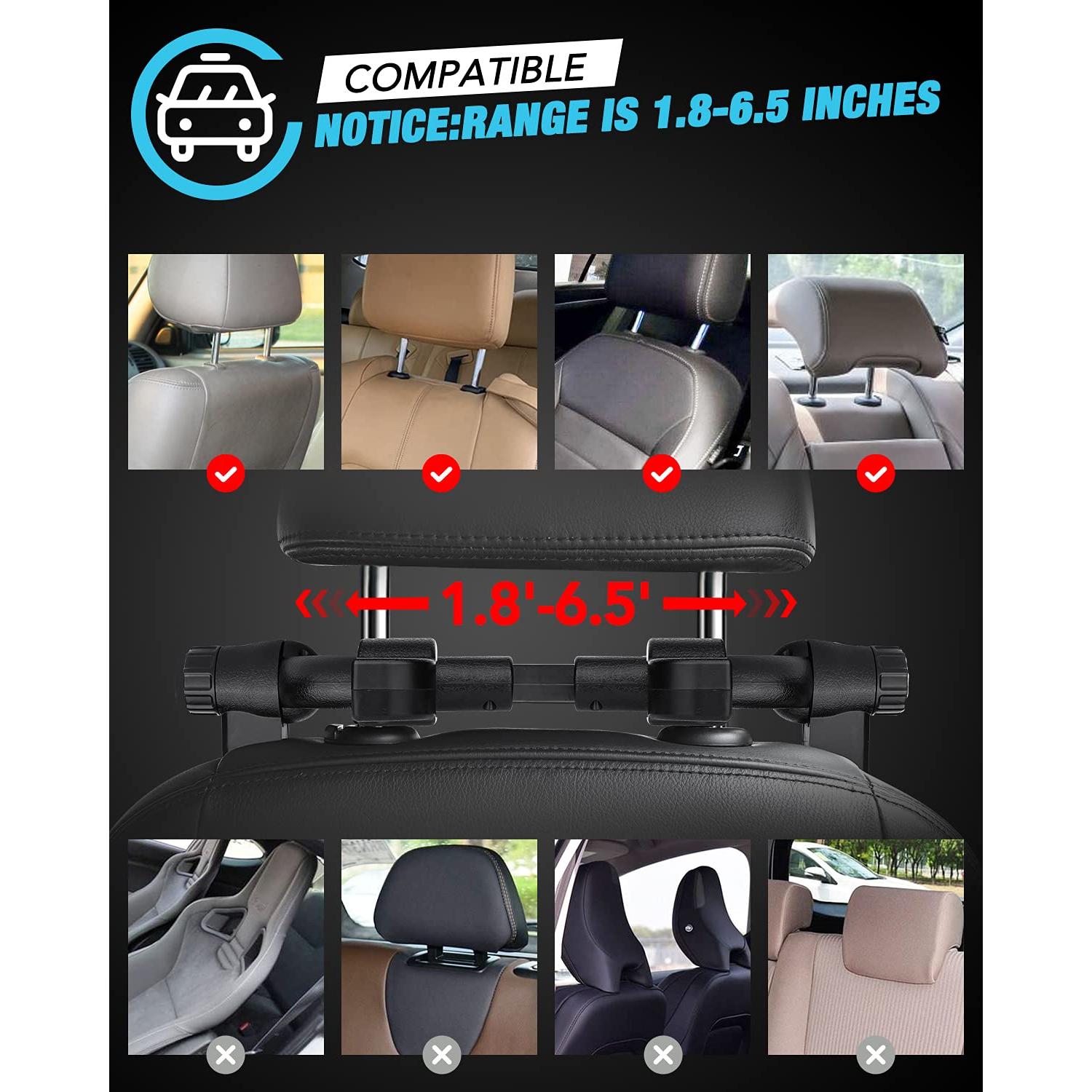 Almohada Reposacabezas JZCreater Ajustable 360° para Coche