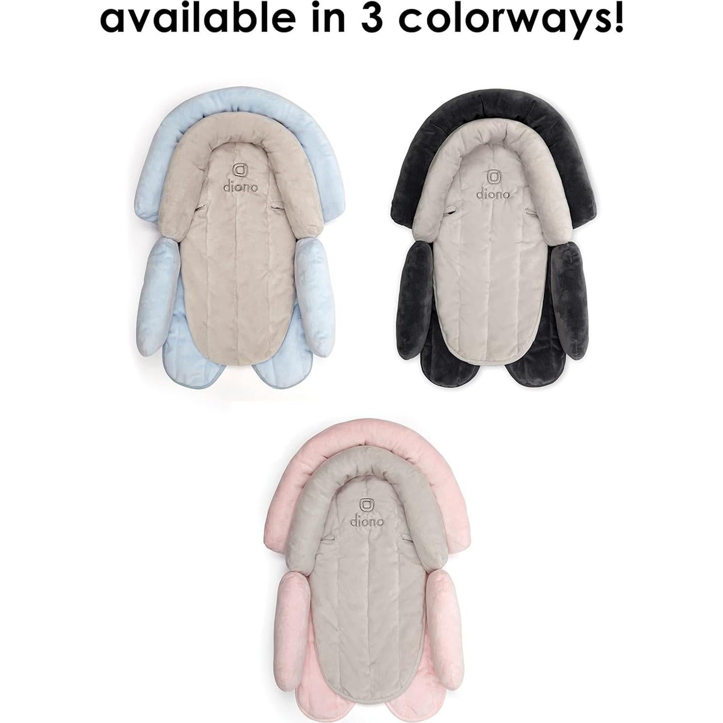 Diono Cuddle Soft 2-Pack Almohada Soporte Bebé Gris/Rosa