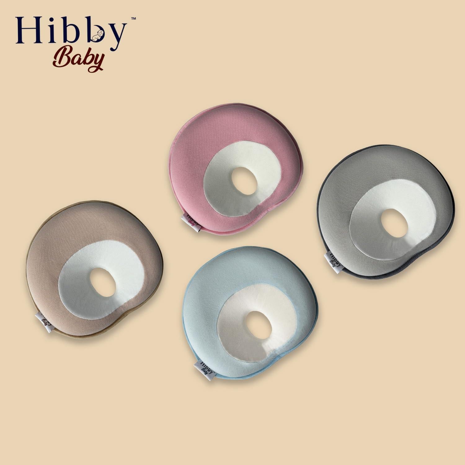 Almohada para Bebé Hibby Baby Gris Piedra - Cochecito y Viaje