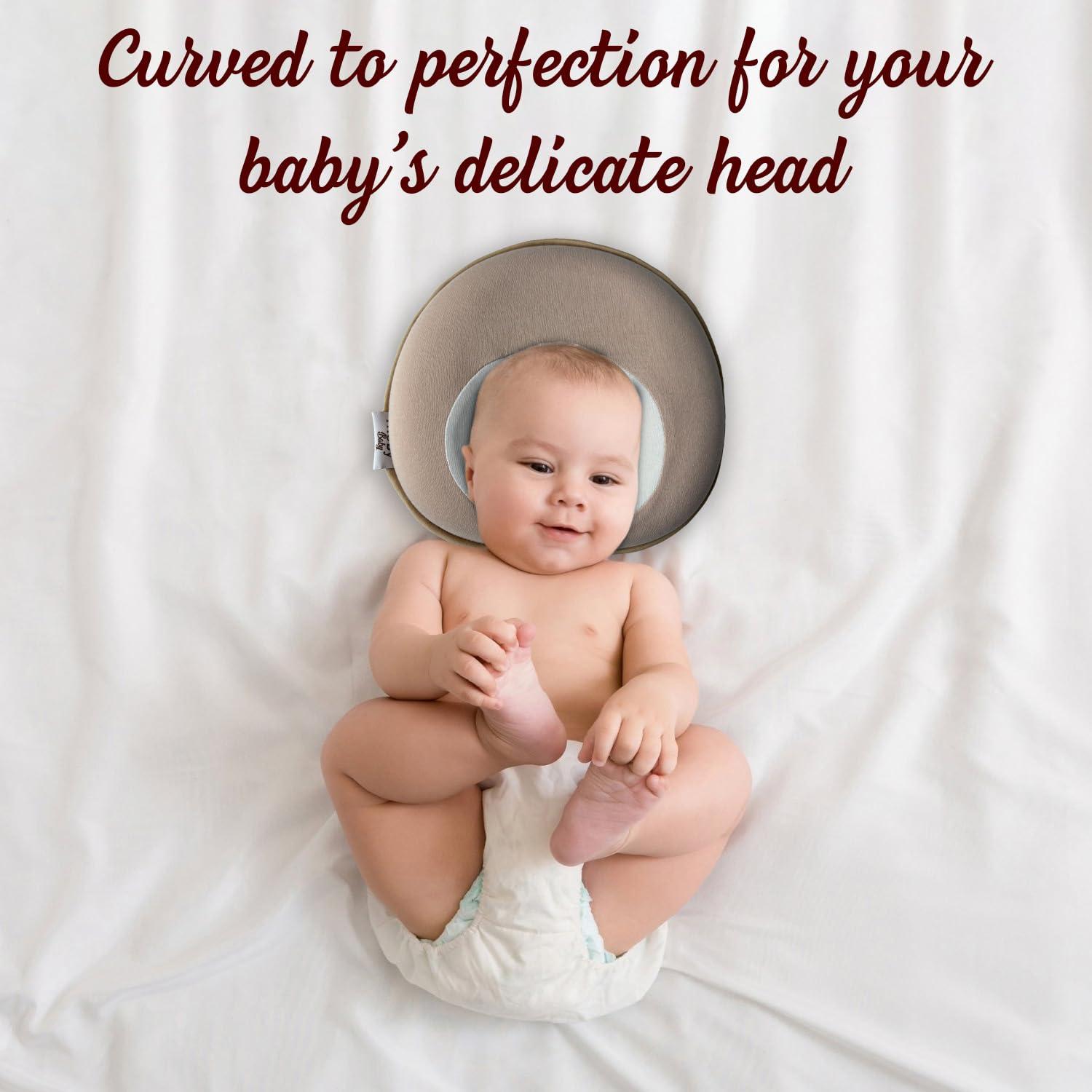 Almohada para Bebé Hibby Baby Gris Piedra - Cochecito y Viaje