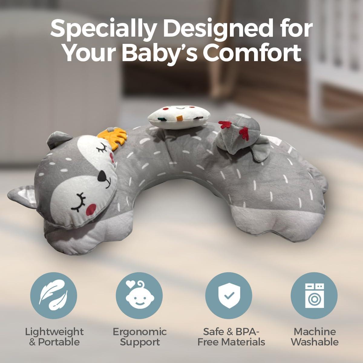 Almohada para Tiempo Boca Abajo Autumn Bliss Zorro Gris 28x10cm