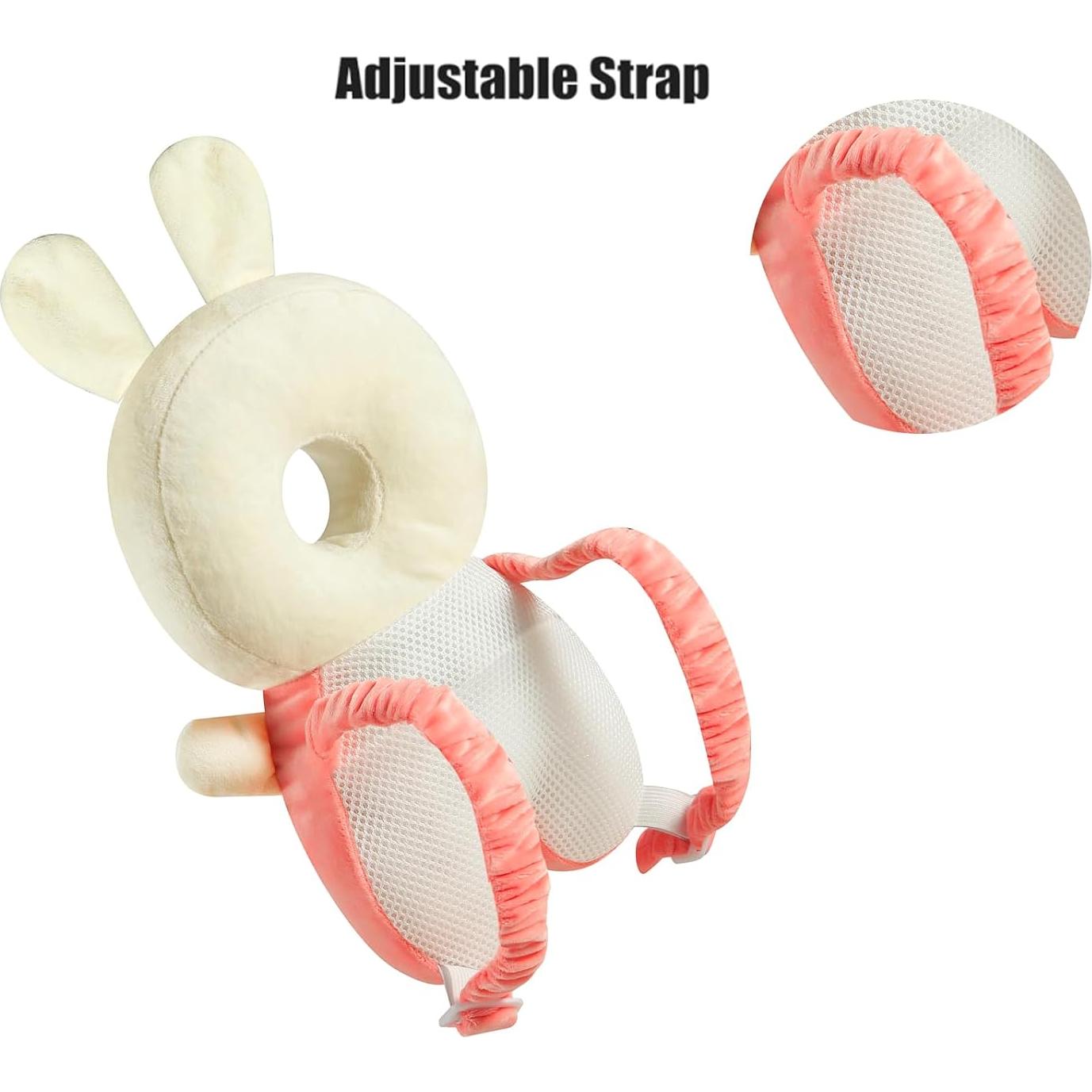 Mochila de Protección para Cabeza PandaEar Conejo Rosa Bebés