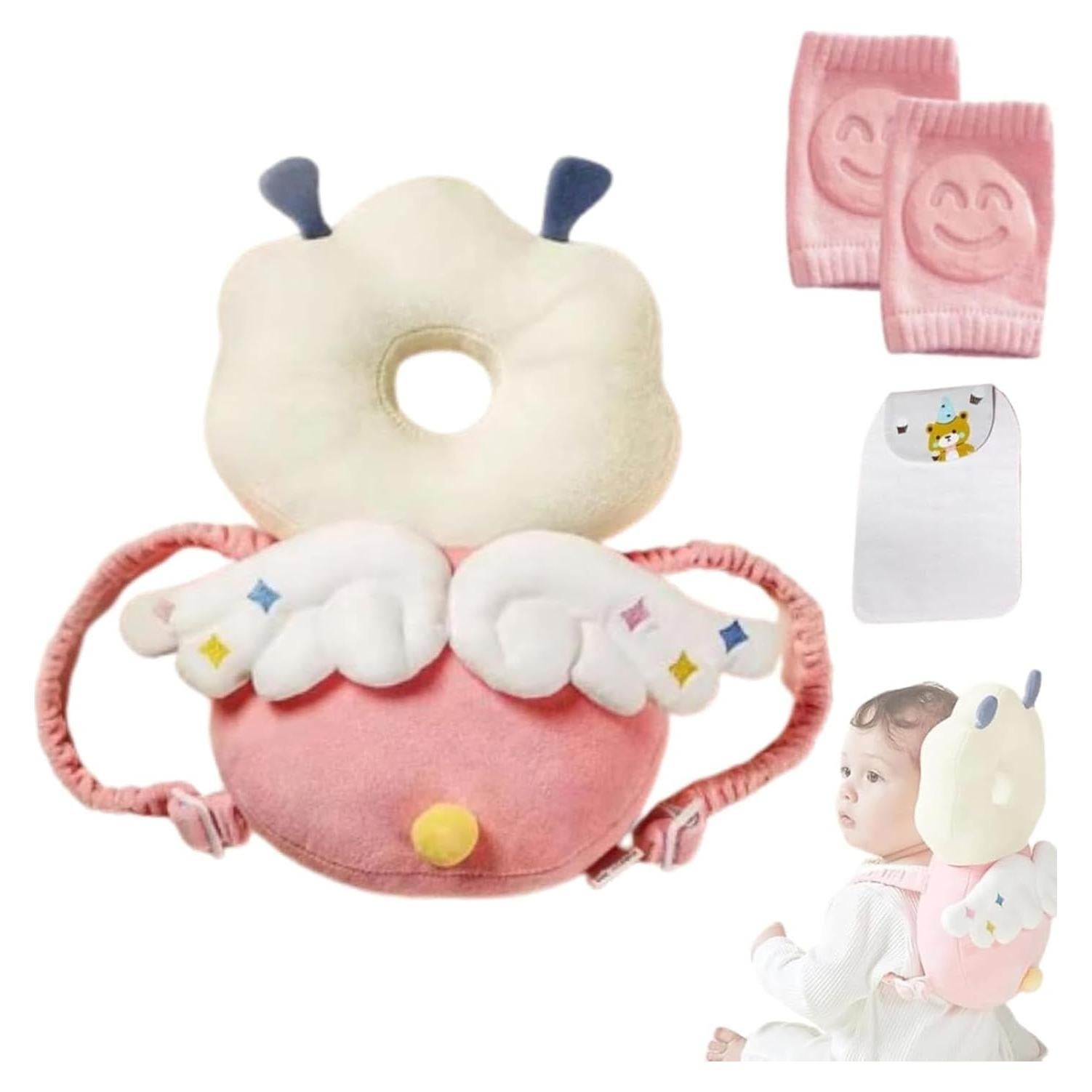 Mochila Protectora de Cabeza Minochi para Bebé Hada Rosa