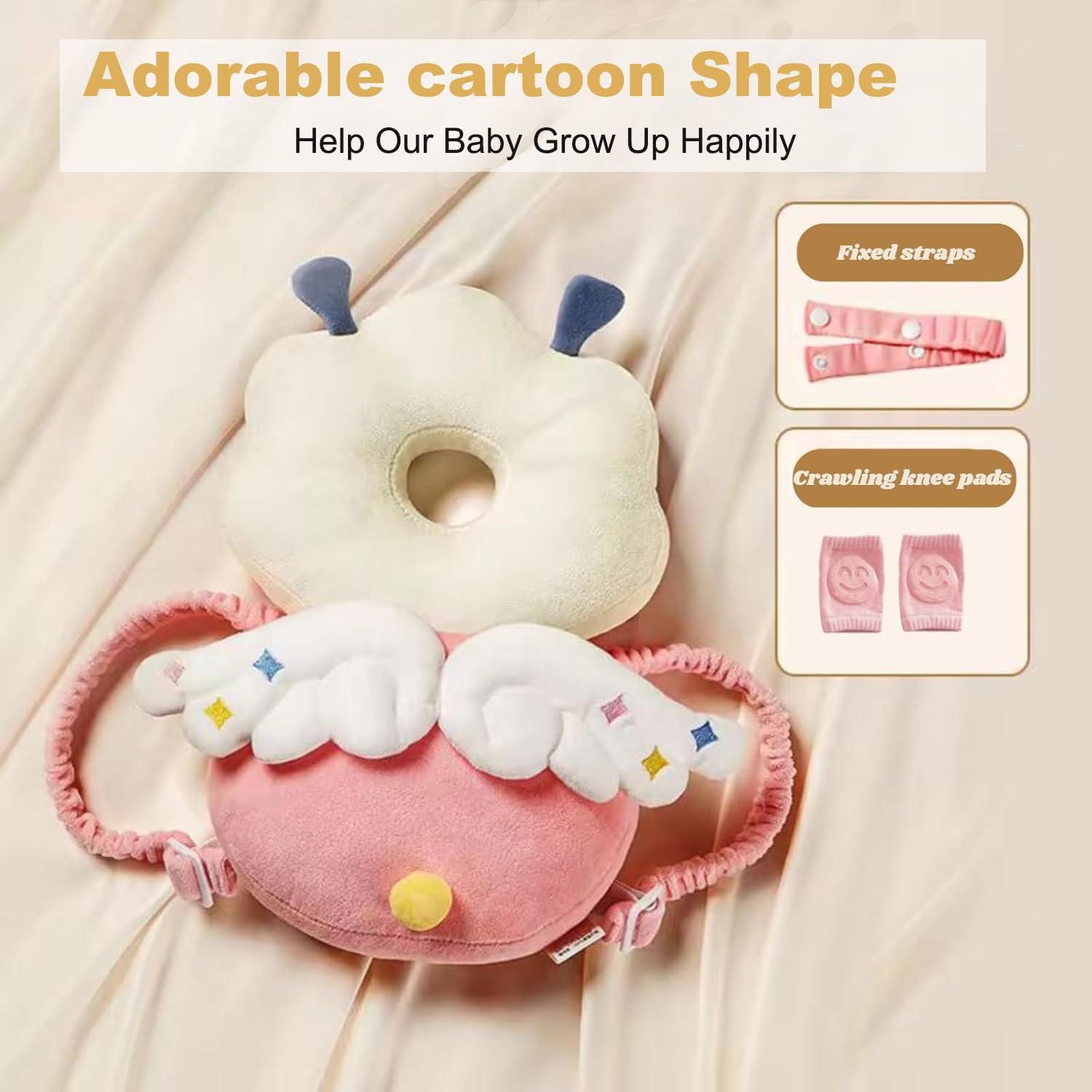 Mochila Protectora de Cabeza Minochi para Bebé Hada Rosa