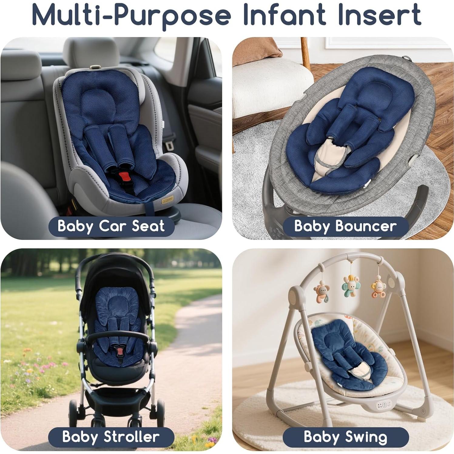 Inserto para asiento de auto WINGHENLEE LW0029 azul para bebés