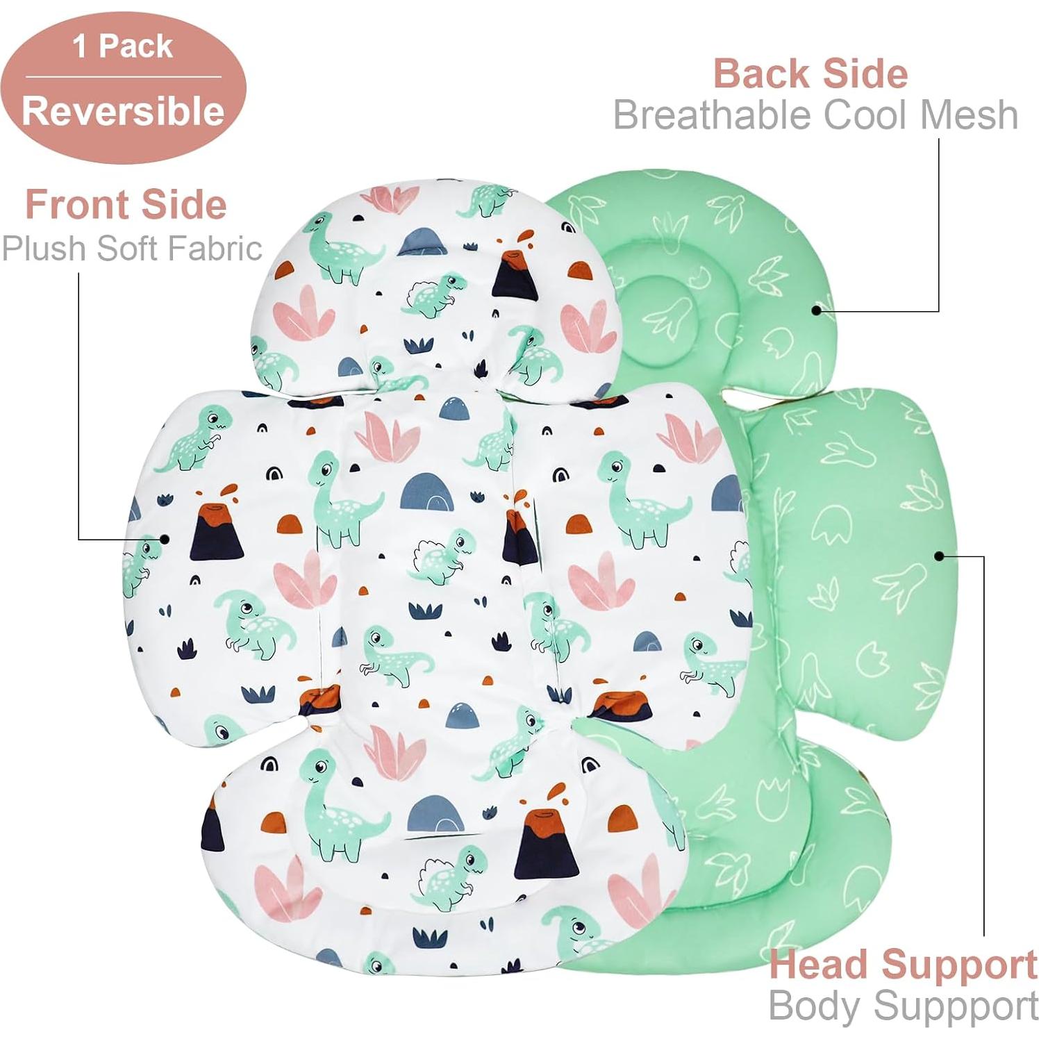 Inserto para Asiento de Auto Bebé KAKIBLIN Verde Reversible