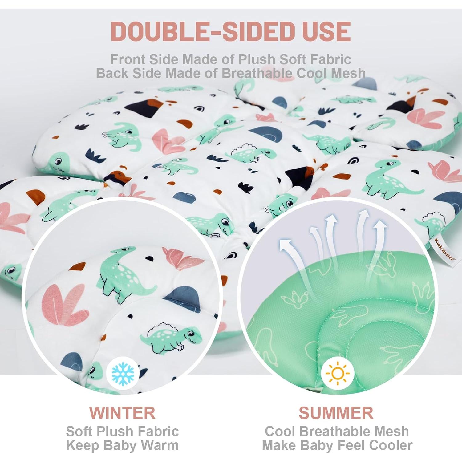 Inserto para Asiento de Auto Bebé KAKIBLIN Verde Reversible