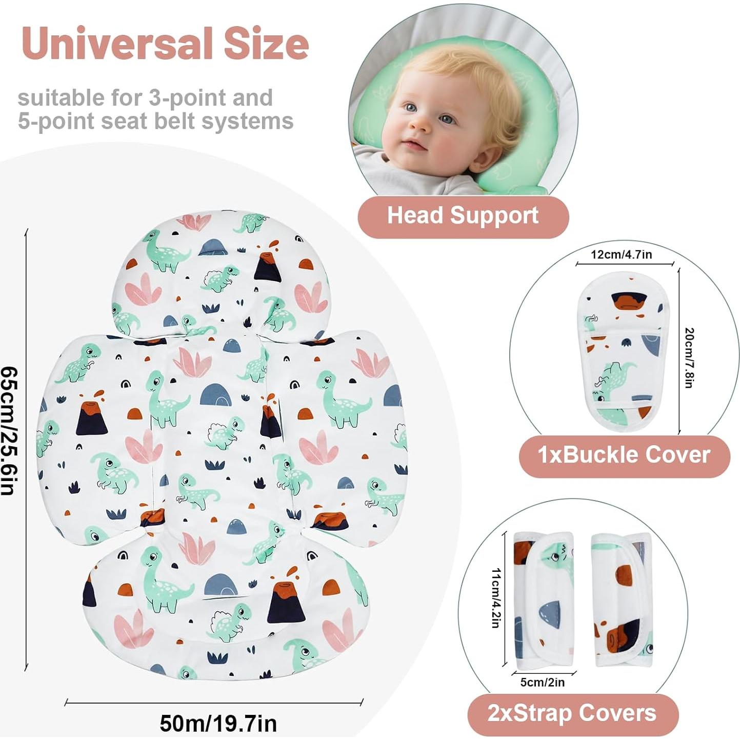 Inserto para Asiento de Auto Bebé KAKIBLIN Verde Reversible