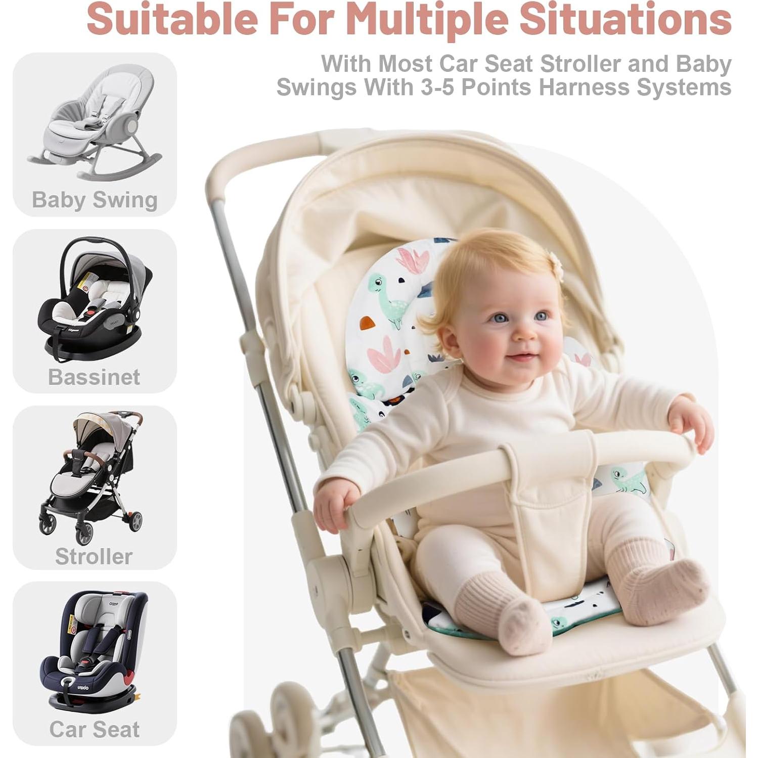 Inserto para Asiento de Auto Bebé KAKIBLIN Verde Reversible