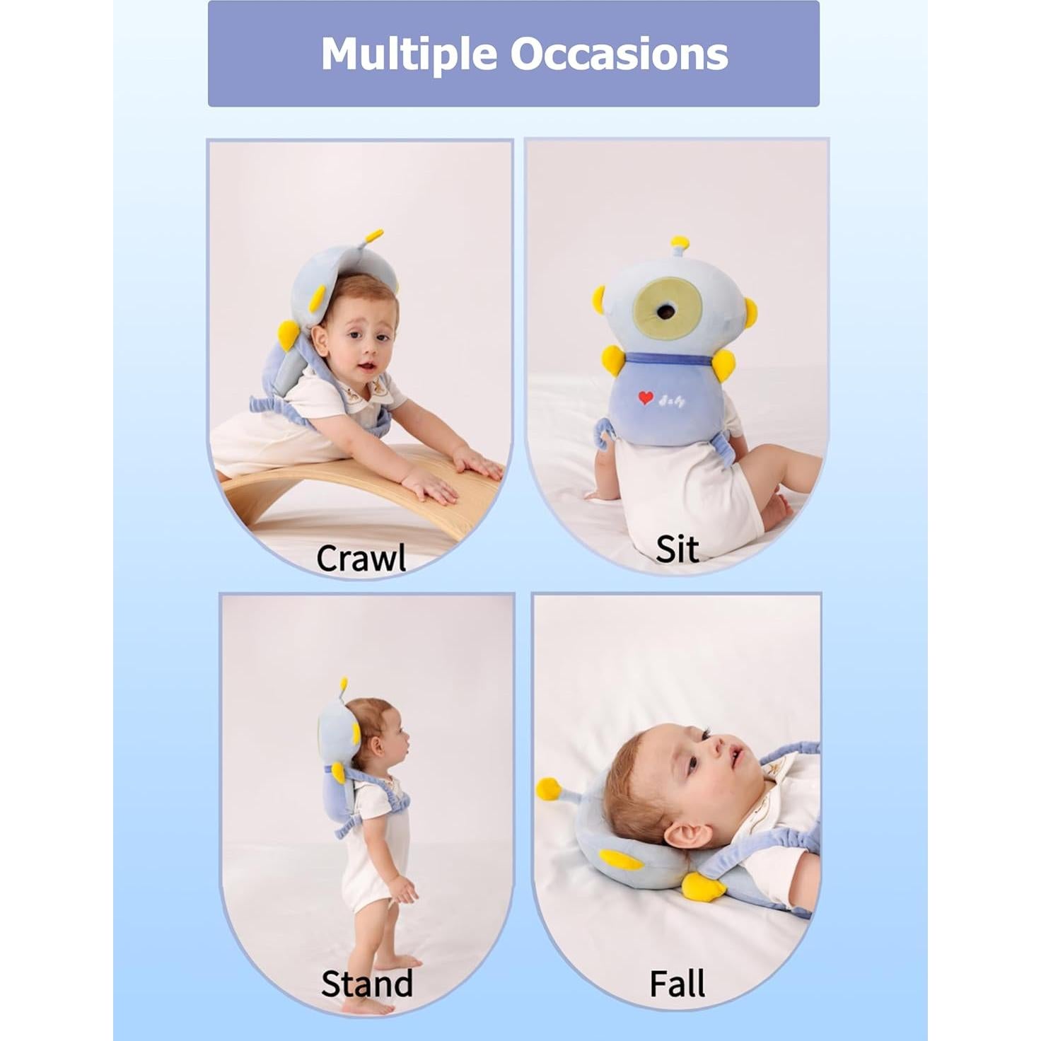 Mochila Protectora de Cabeza para Bebés JunNeng Astronauta Azul