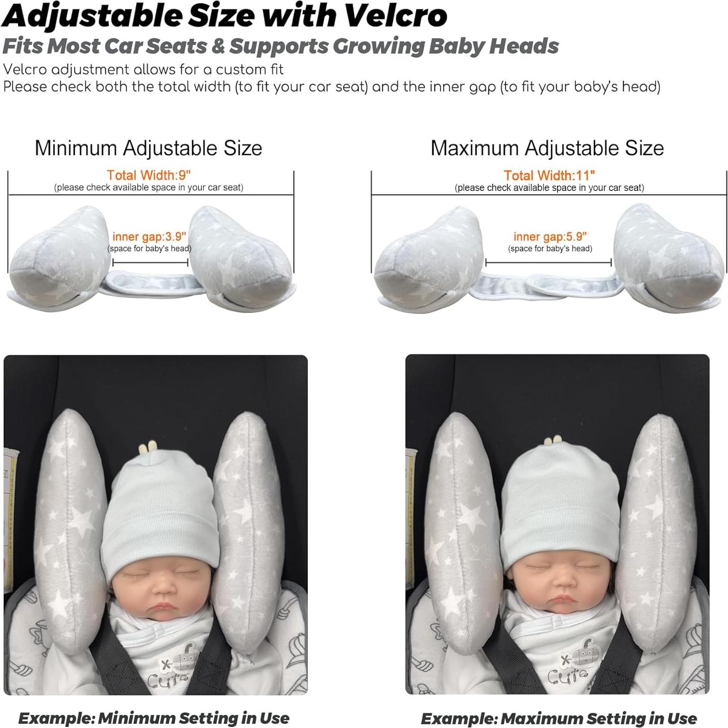 Almohada de Viaje para Bebés H007H Estrella Ajustable