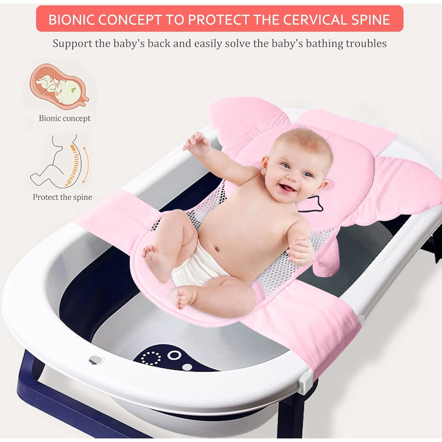 Asiento de Baño para Bebés RED&TREE Rosa Ajustable Antideslizante