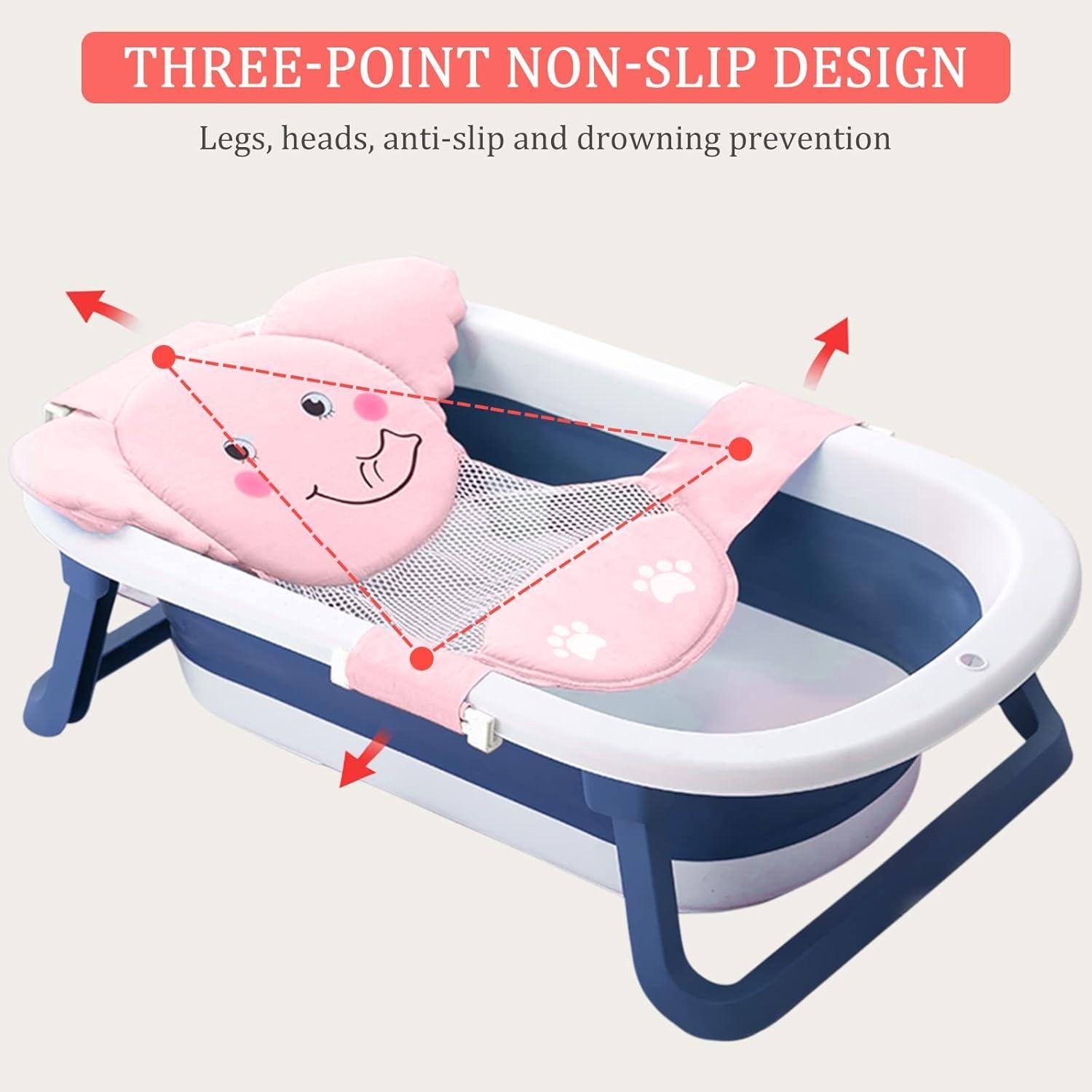 Asiento de Baño para Bebés RED&TREE Rosa Ajustable Antideslizante