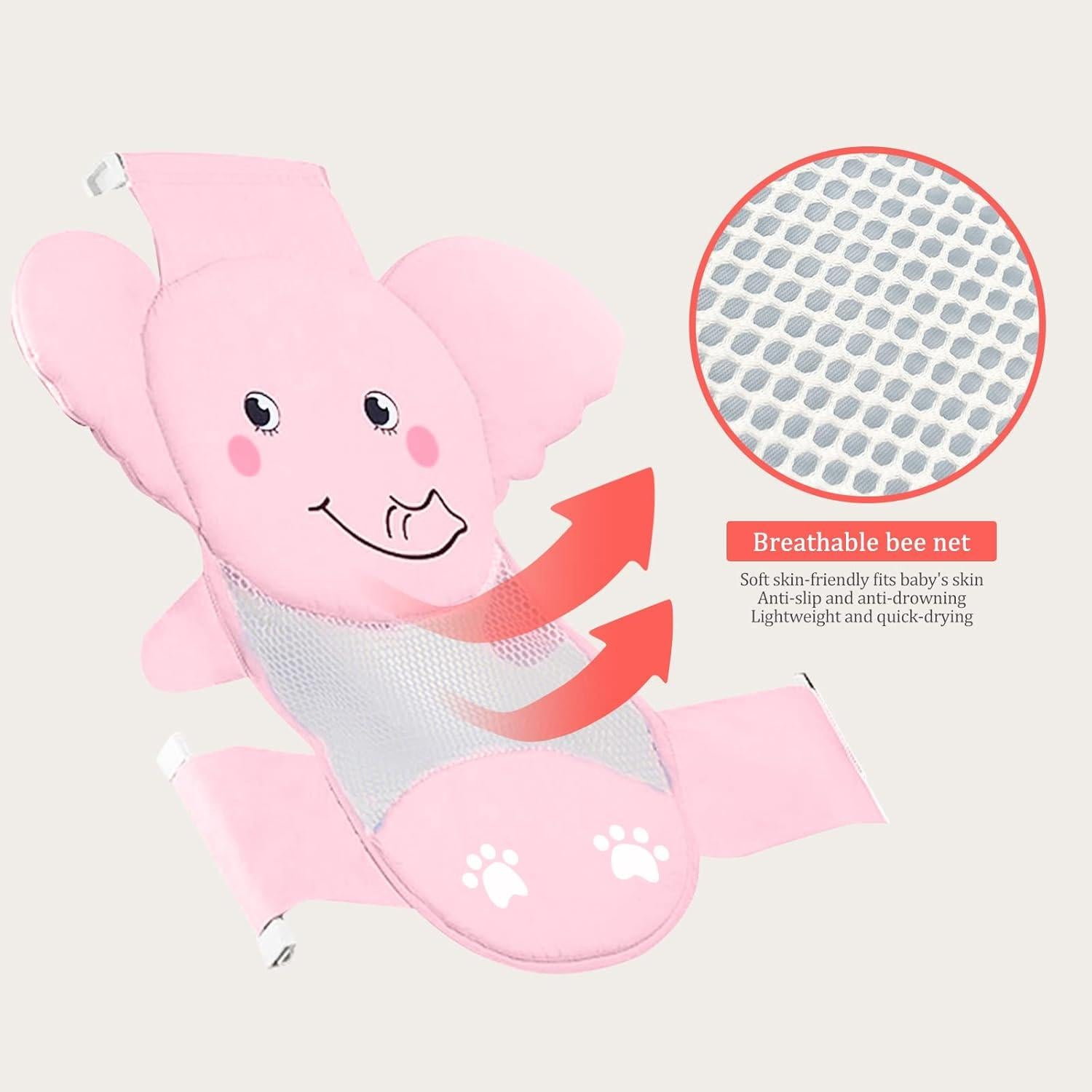 Asiento de Baño para Bebés RED&TREE Rosa Ajustable Antideslizante