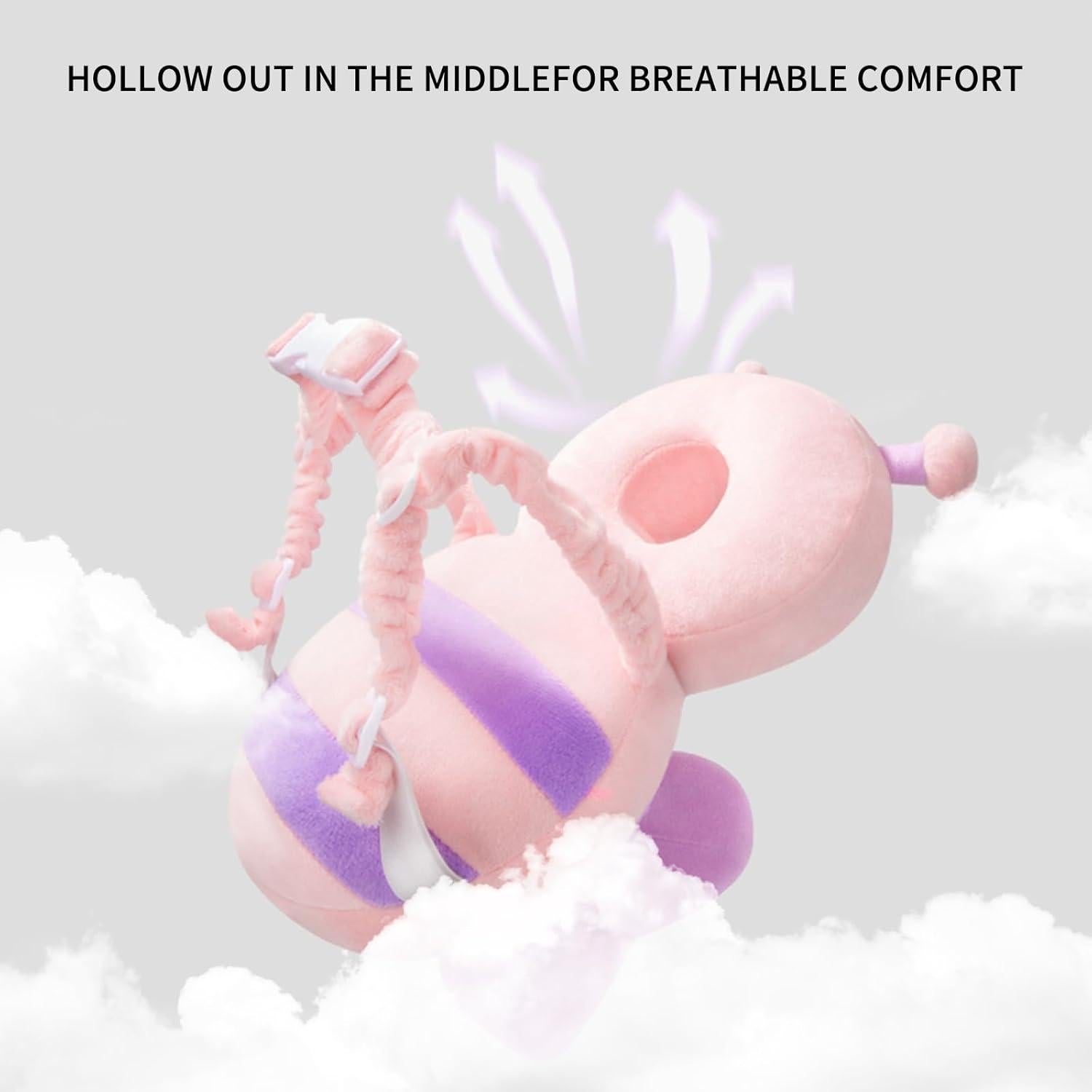 Protector de Cabeza para Bebé Acolchado Rosa - Modelo 001