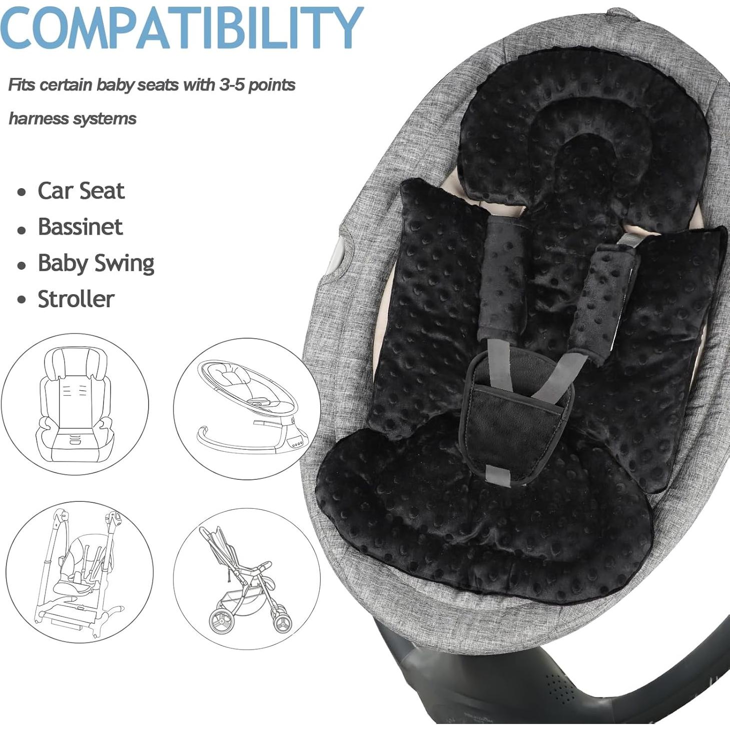 Inserto para Asiento de Auto Bebé JDT 3 en 1 Negro