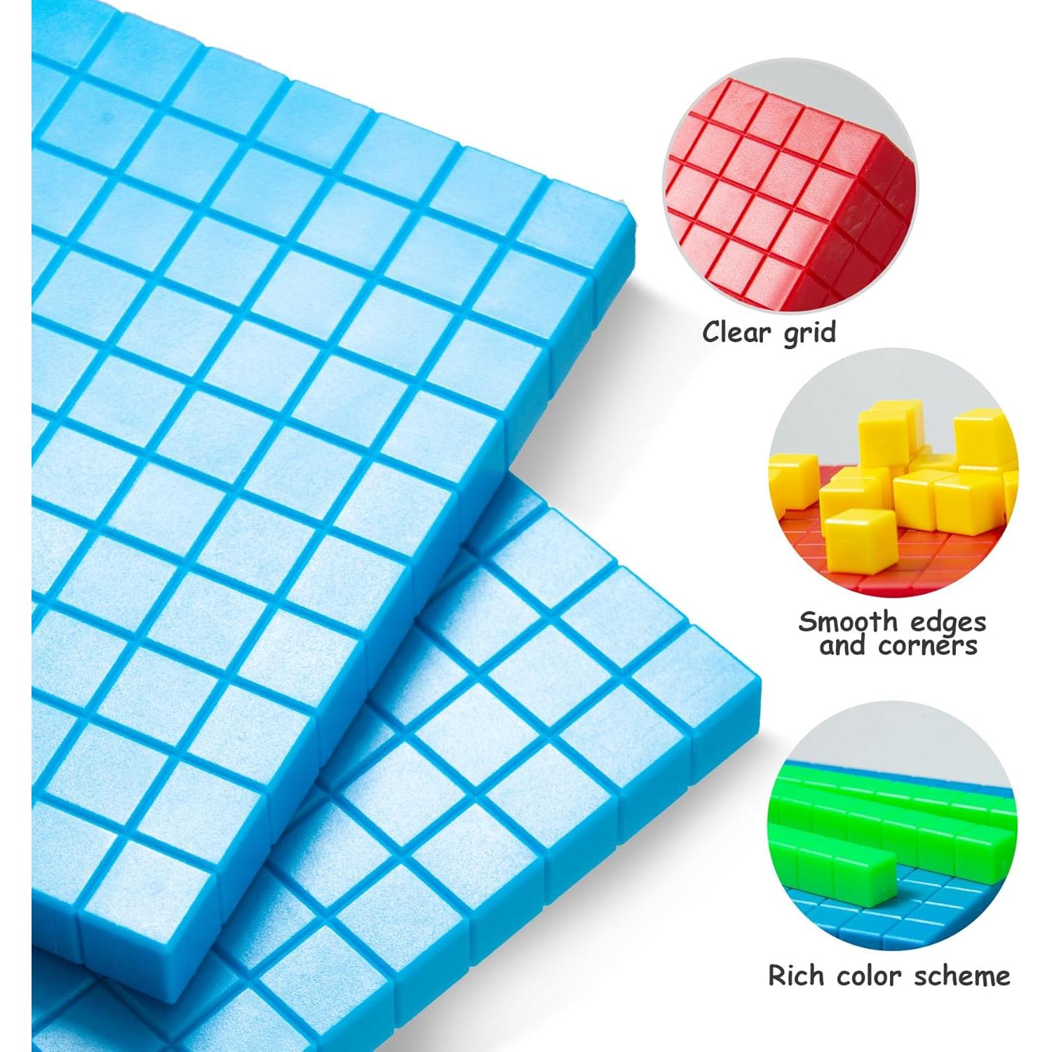 Conjunto de bloques base 10 TH 334 PCS para aprender matemáticas