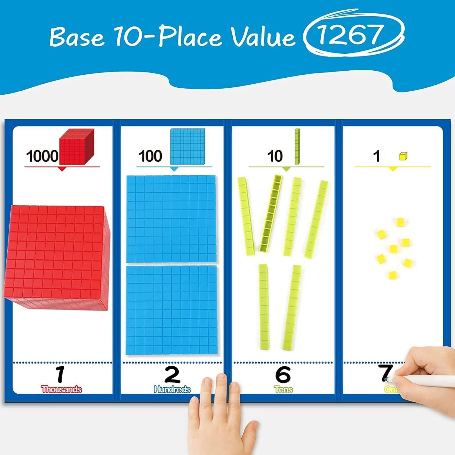 Bloques de Base Diez Torlam 131 PCS para Matemáticas - Manipulativos Educativos