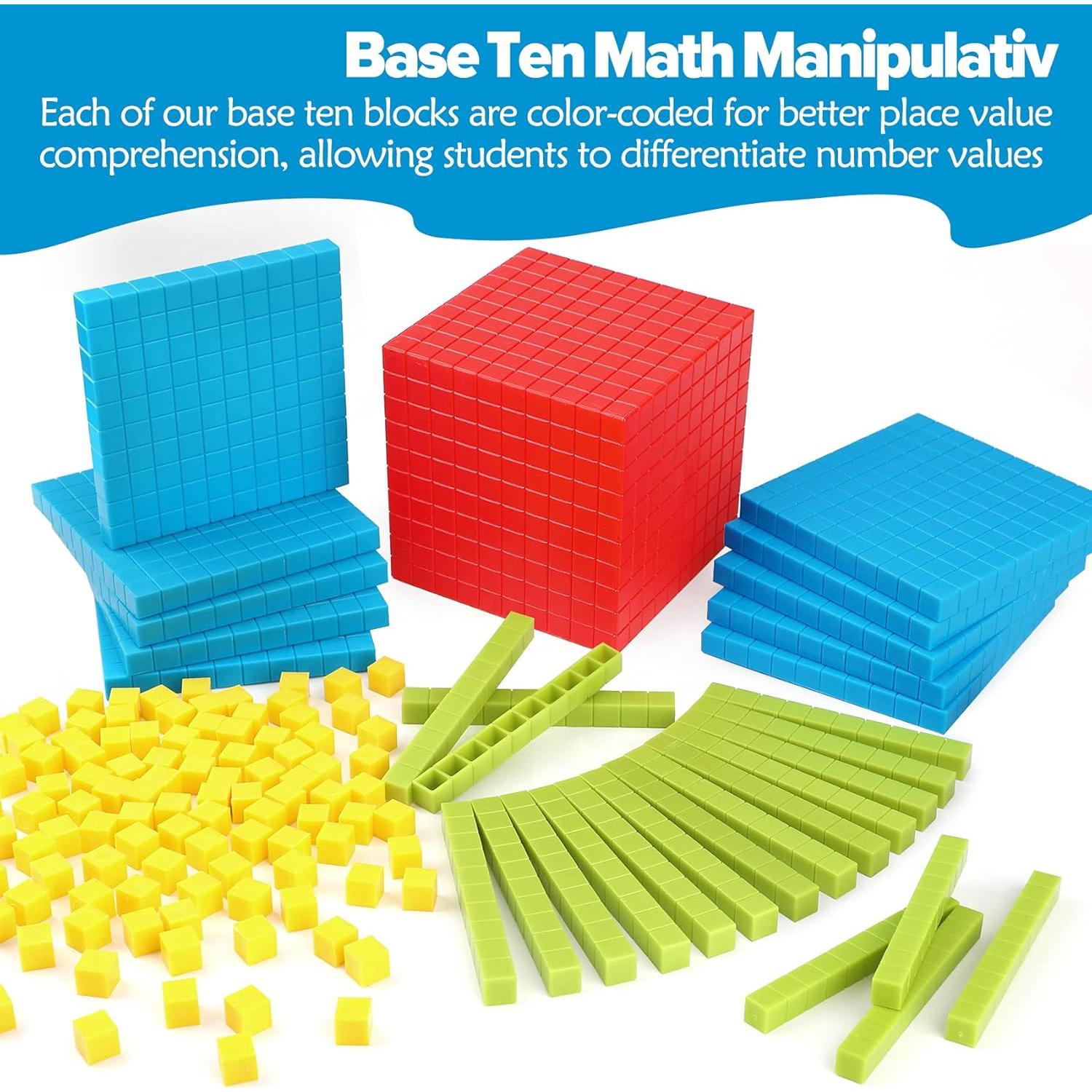 Bloques de Base Diez Torlam 131 PCS para Matemáticas - Manipulativos Educativos