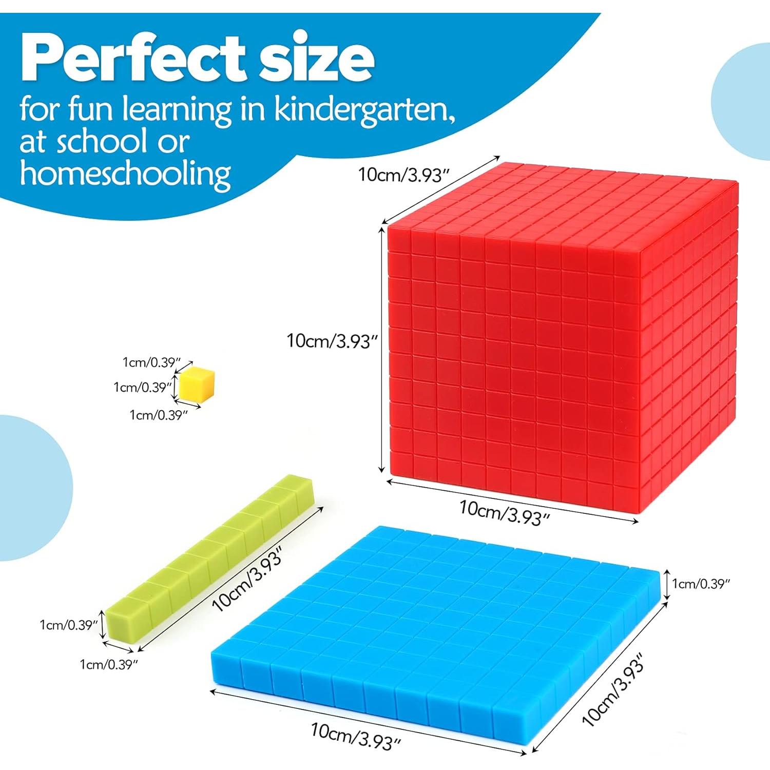 Bloques de Base Diez Torlam 131 PCS para Matemáticas - Manipulativos Educativos