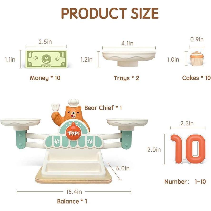 Juego de Matemáticas en Equilibrio TOP BRIGHT - Juguete STEM 3 años