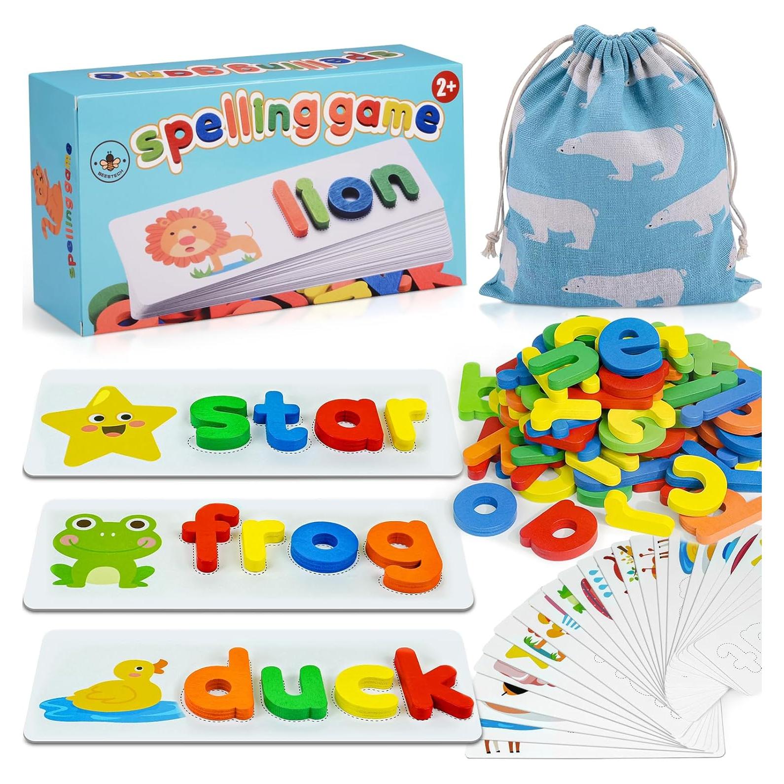 Juguete Educativo BEESTECH Alfabeto ABC Madera 28 Piezas