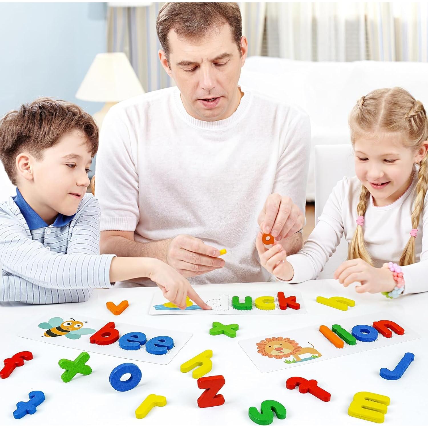 Juguete Educativo BEESTECH Alfabeto ABC Madera 28 Piezas