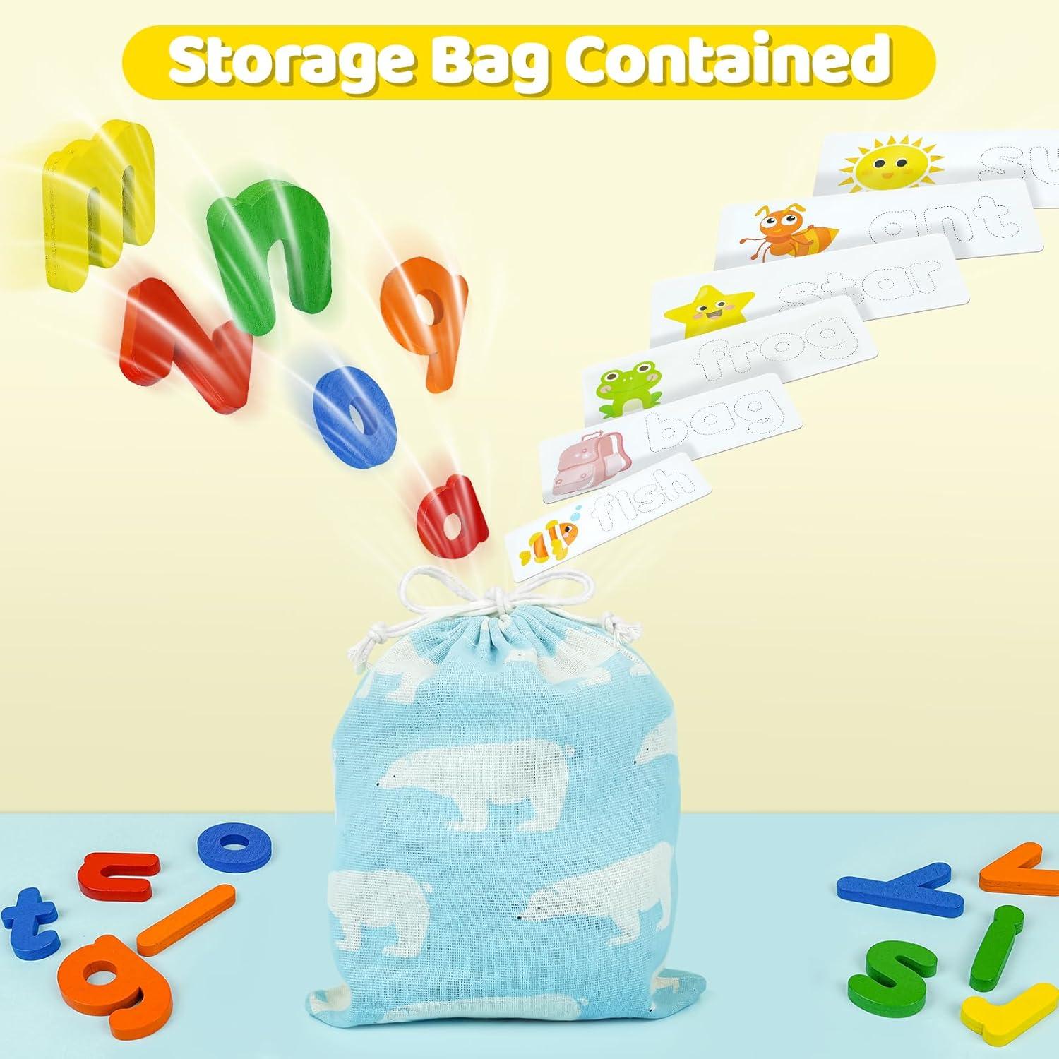 Juguete Educativo BEESTECH Alfabeto ABC Madera 28 Piezas