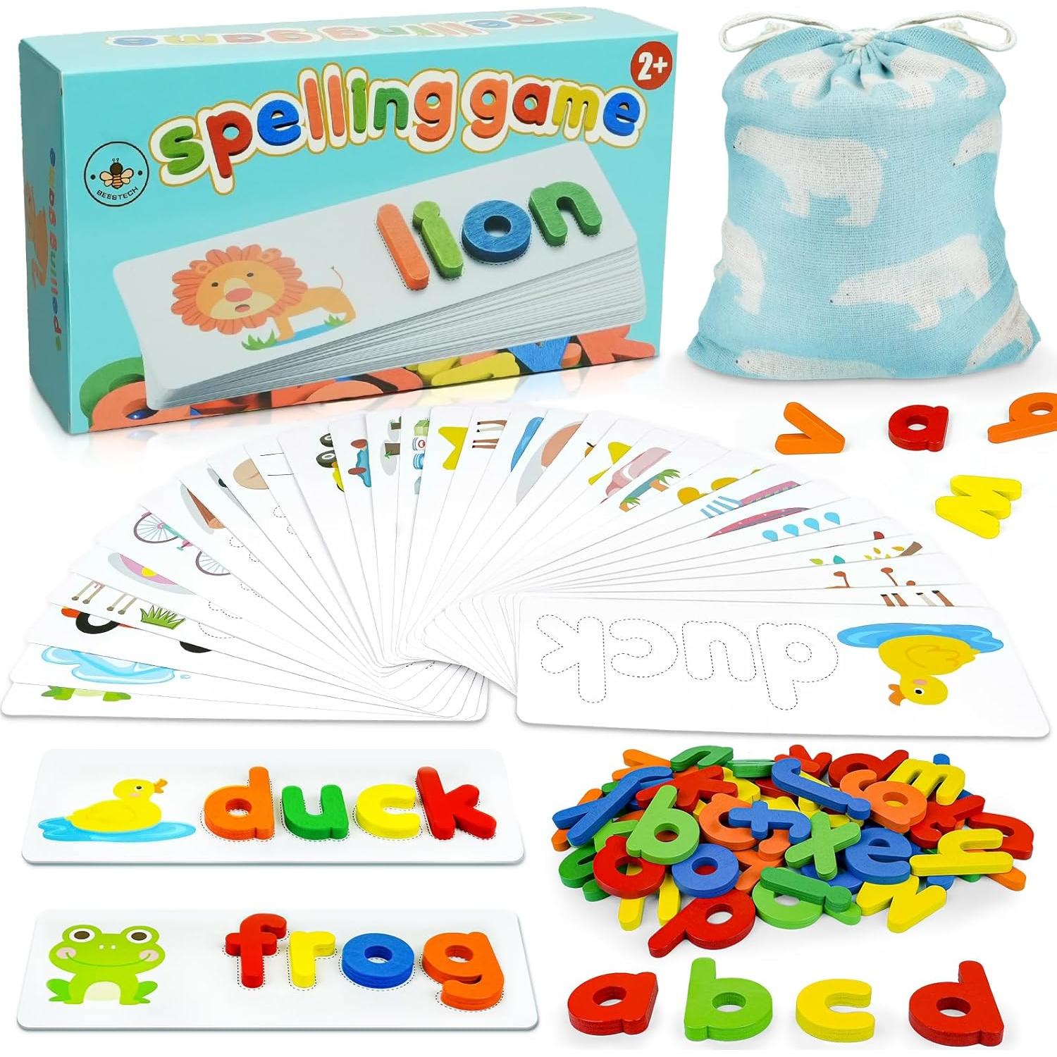 Juguete Educativo BEESTECH Alfabeto ABC Madera 28 Piezas