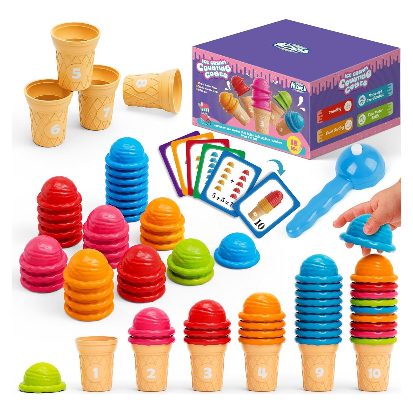 Juguete educativo de apilamiento Aizweb para contar colores