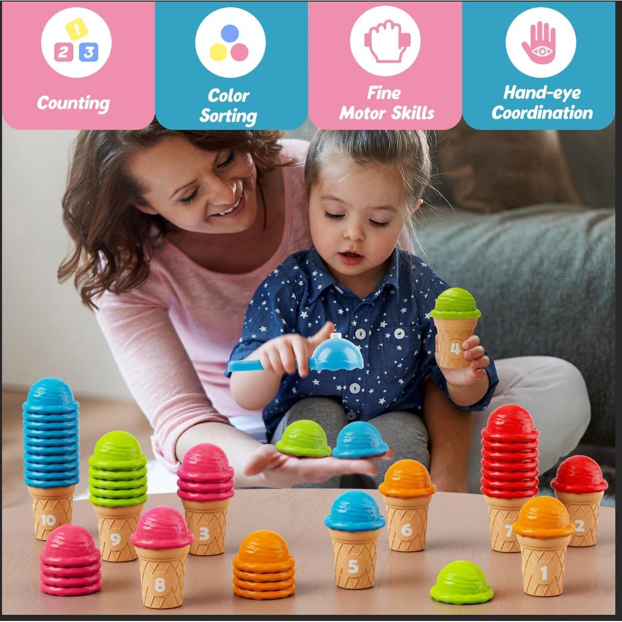 Juguete educativo de apilamiento Aizweb para contar colores