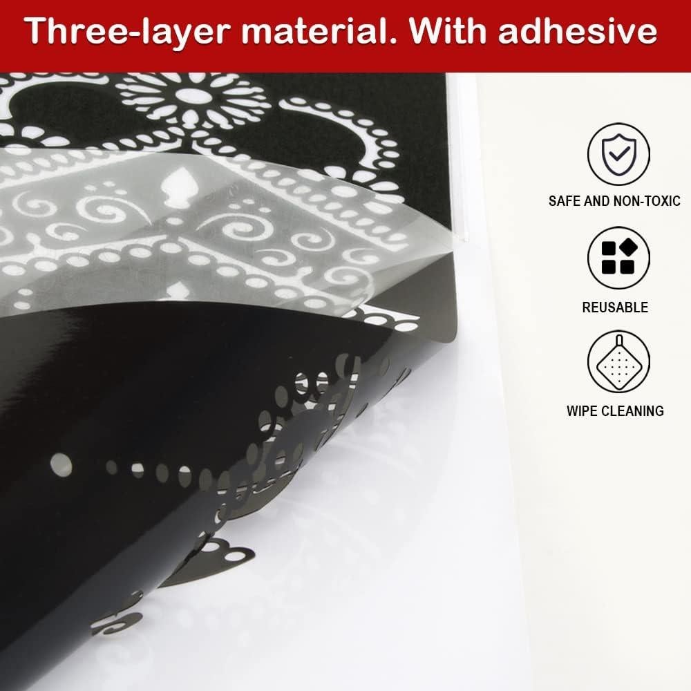 Kit de Plantillas de Tatuaje de Henna Mzstgh - 9 Diseños Reutilizables