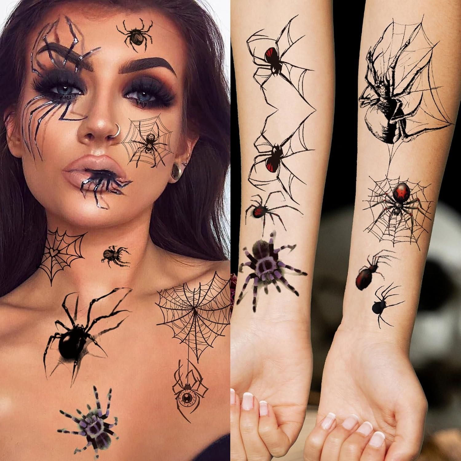 Kit de Tatuajes Temporales de Araña XZENTIRA 178 Piezas