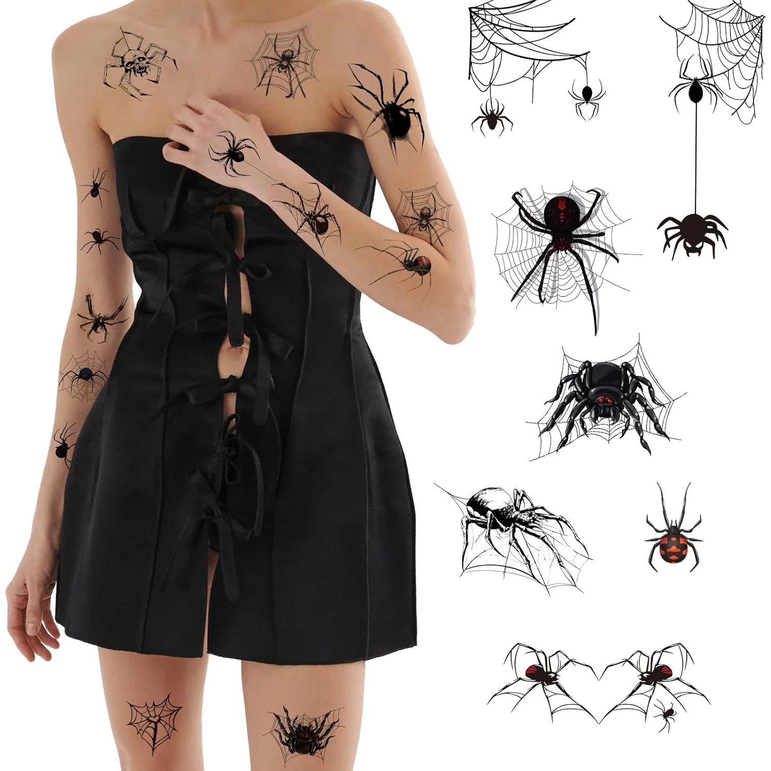 Kit de Tatuajes Temporales de Araña XZENTIRA 178 Piezas