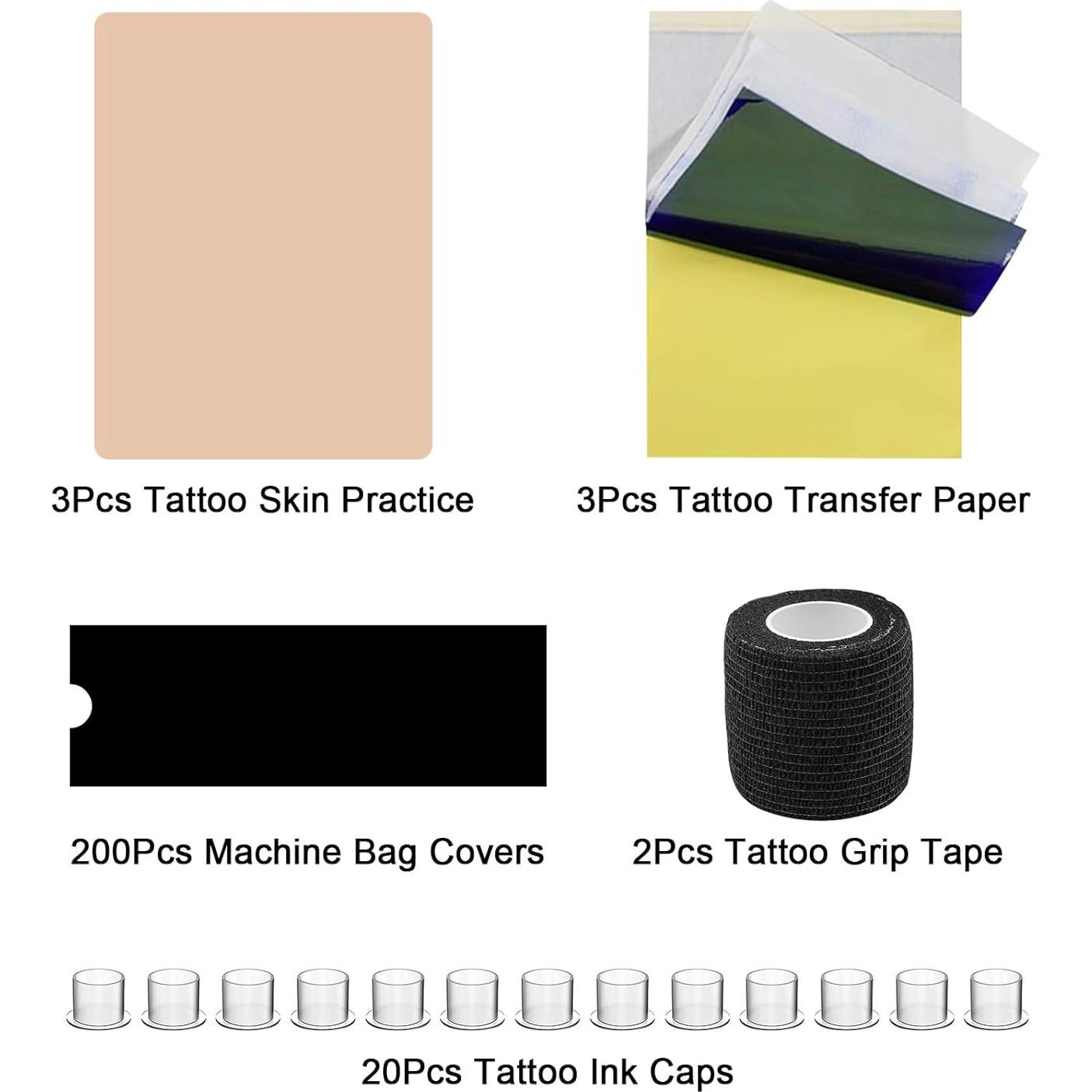 Kit de Práctica de Tatuaje Autdor 228 Piezas para Principiantes