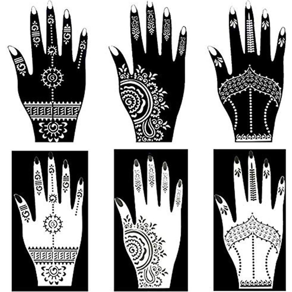 Kit de Plantillas de Tatuaje de Henna Xmasir - 20 Hojas PVC