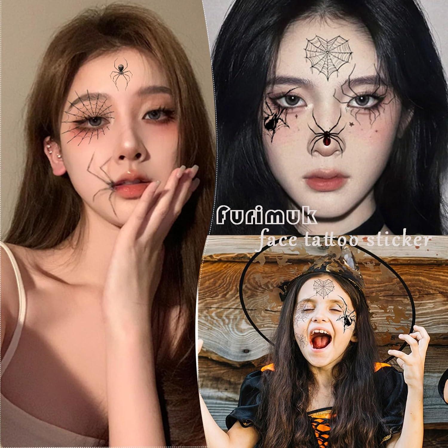 10 Hojas Tatuajes Temporales Ojos Halloween Furimuk