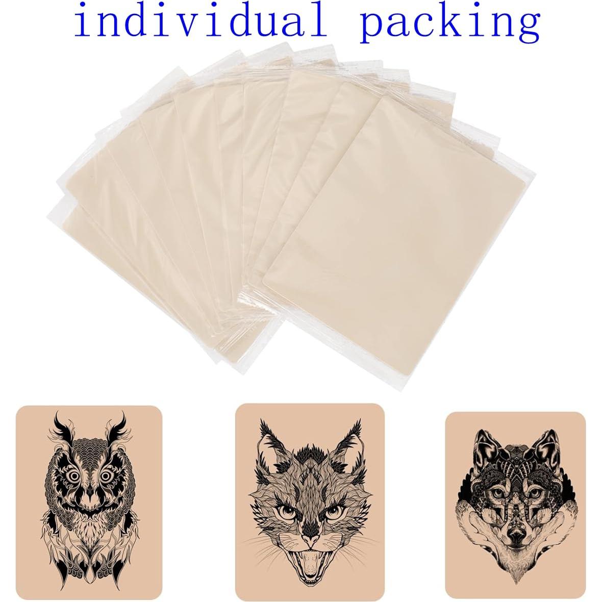 Kit de Práctica de Tatuaje 50pcs - Piel y Papel Transferencia A4