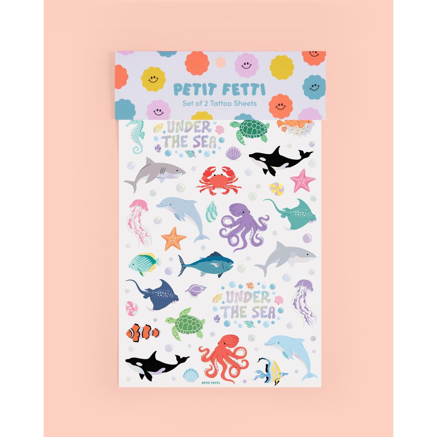 Tatuajes Temporales Criaturas Marinas xo, Fetti - 64 Diseños