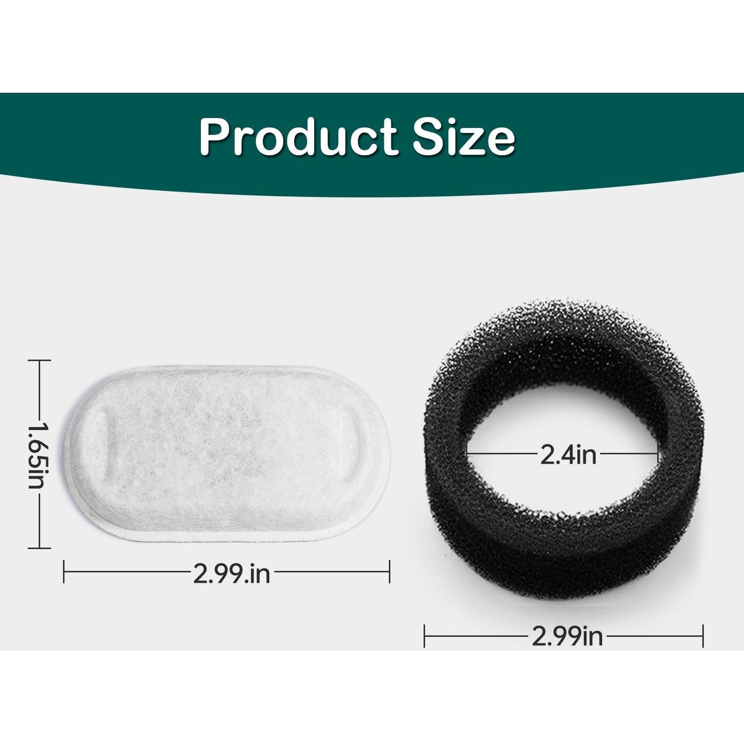 Filtros de Reemplazo KANCHOU para Fuente de Agua Gatos 8 Pzas