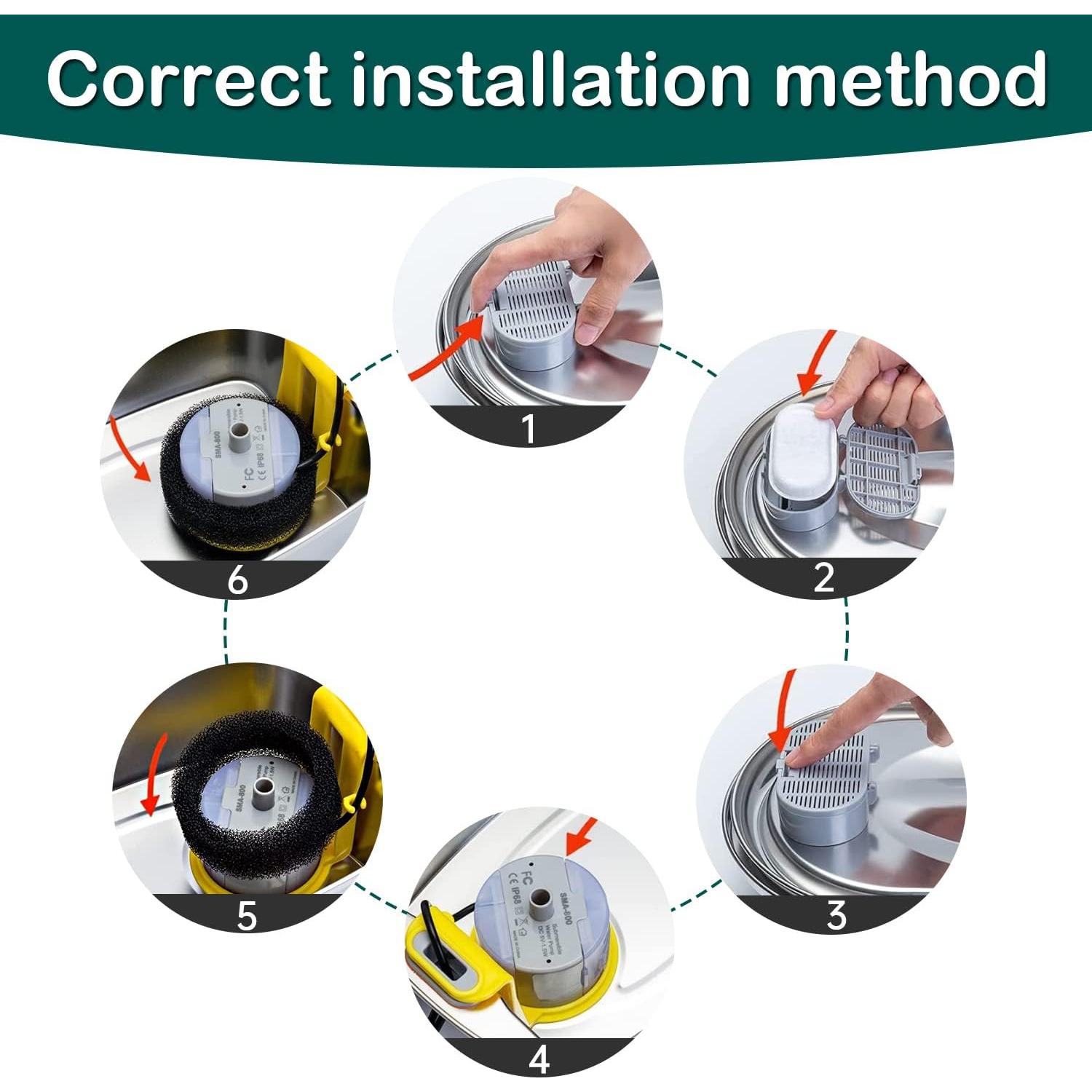 Filtros de Reemplazo KANCHOU para Fuente de Agua Gatos 8 Pzas