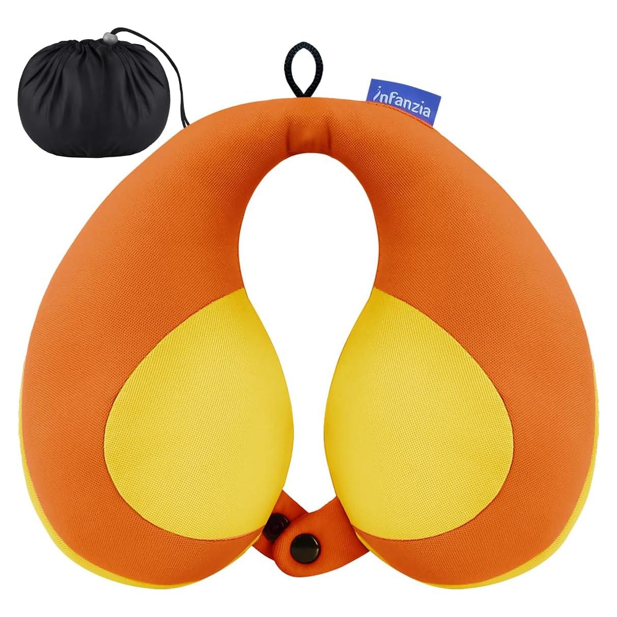 Almohada de Viaje Infantil INFANZIA Naranja Soporte Cuello