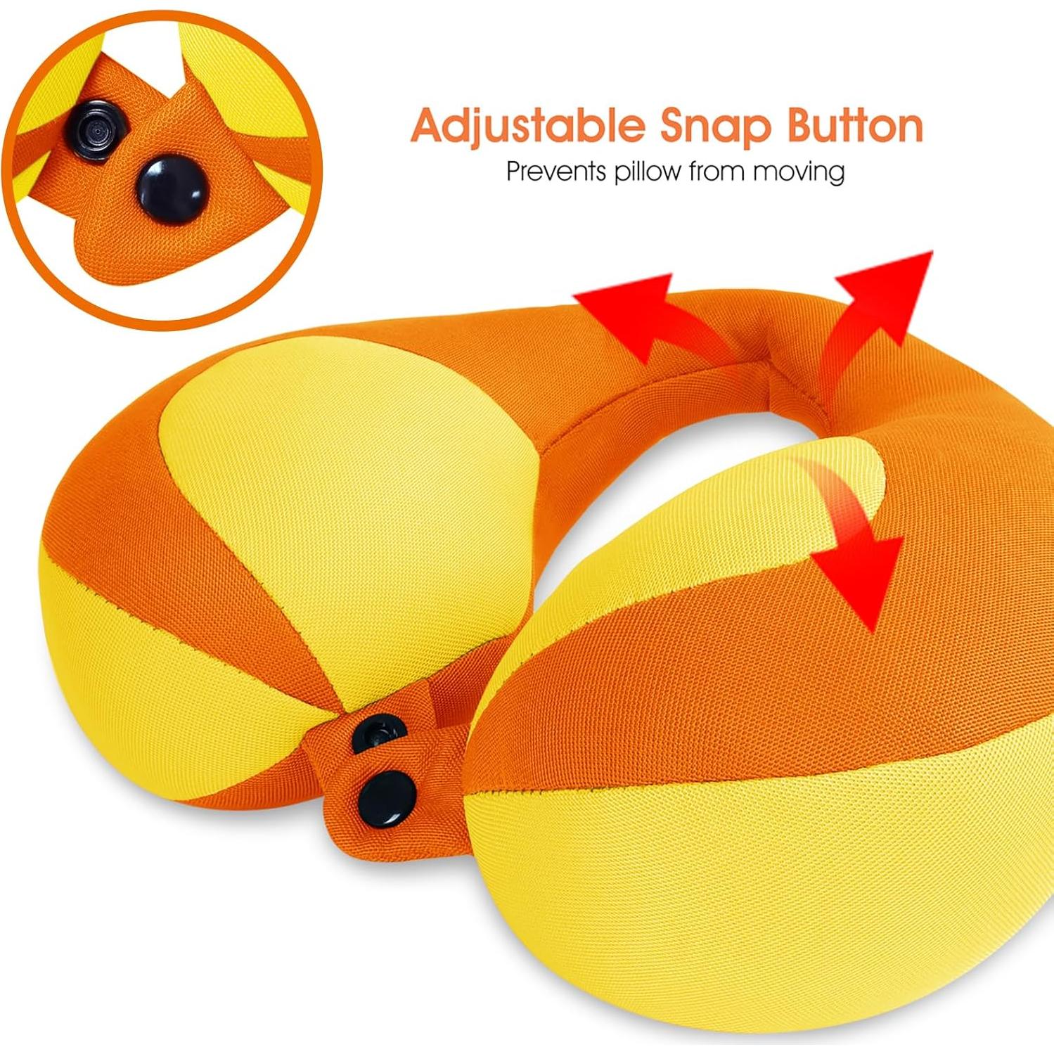 Almohada de Viaje Infantil INFANZIA Naranja Soporte Cuello