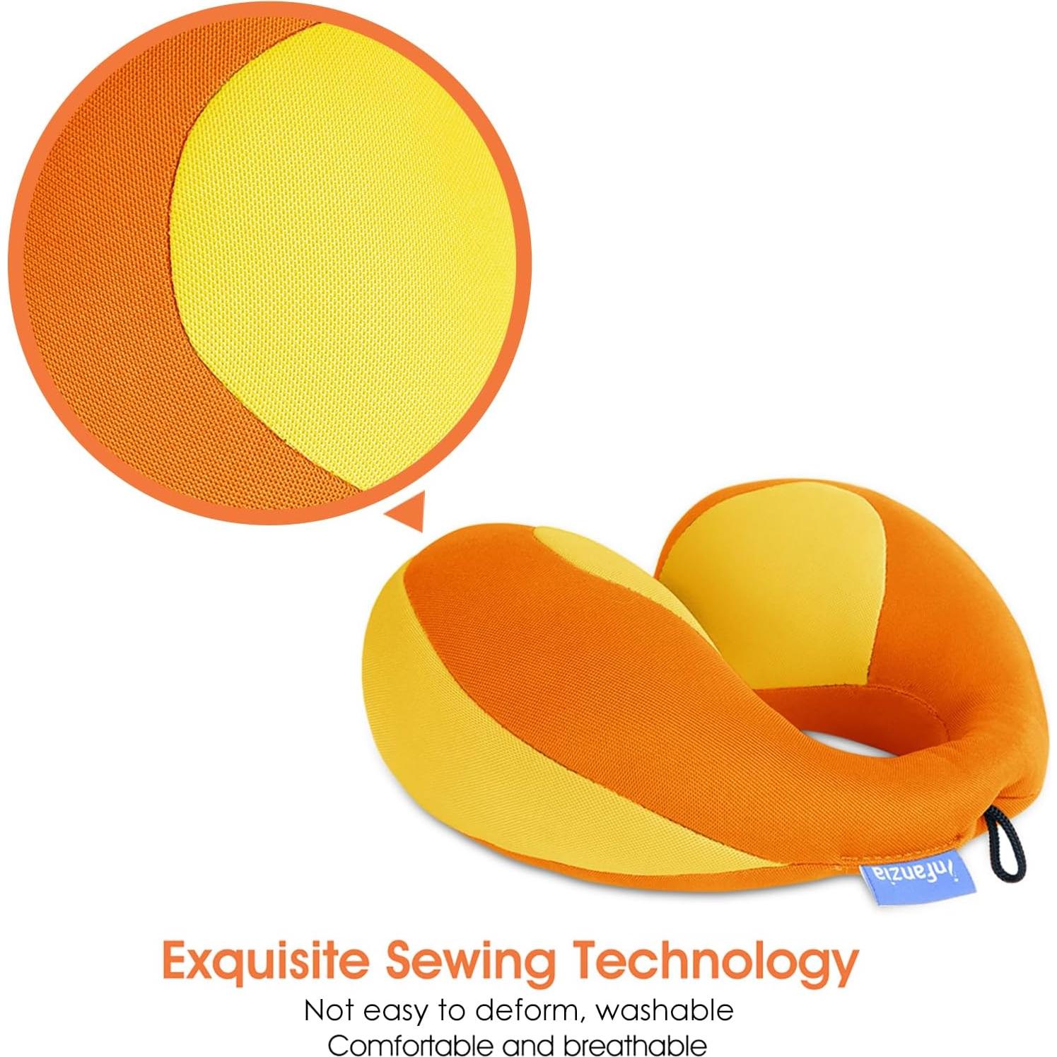 Almohada de Viaje Infantil INFANZIA Naranja Soporte Cuello